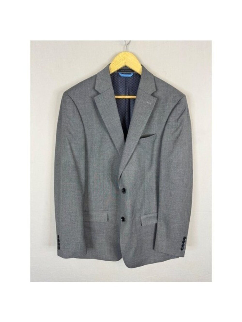 Van Heusen Mens Cool Flex Slim Fit Blazer Gray Sport Coat 40L Tall